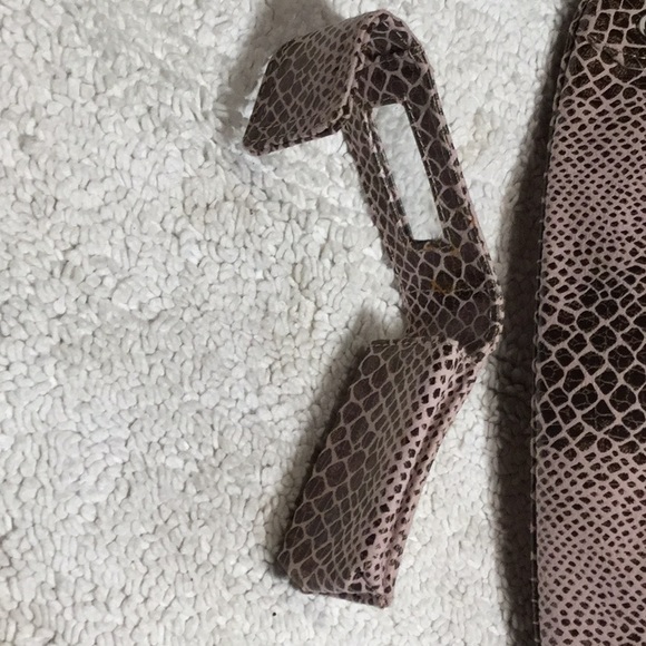 Nine West Pink Snake Print Purse w/accessories - Picture 2 of 8